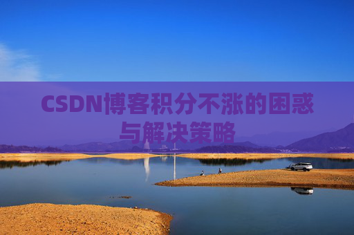 CSDN博客积分不涨的困惑与解决策略